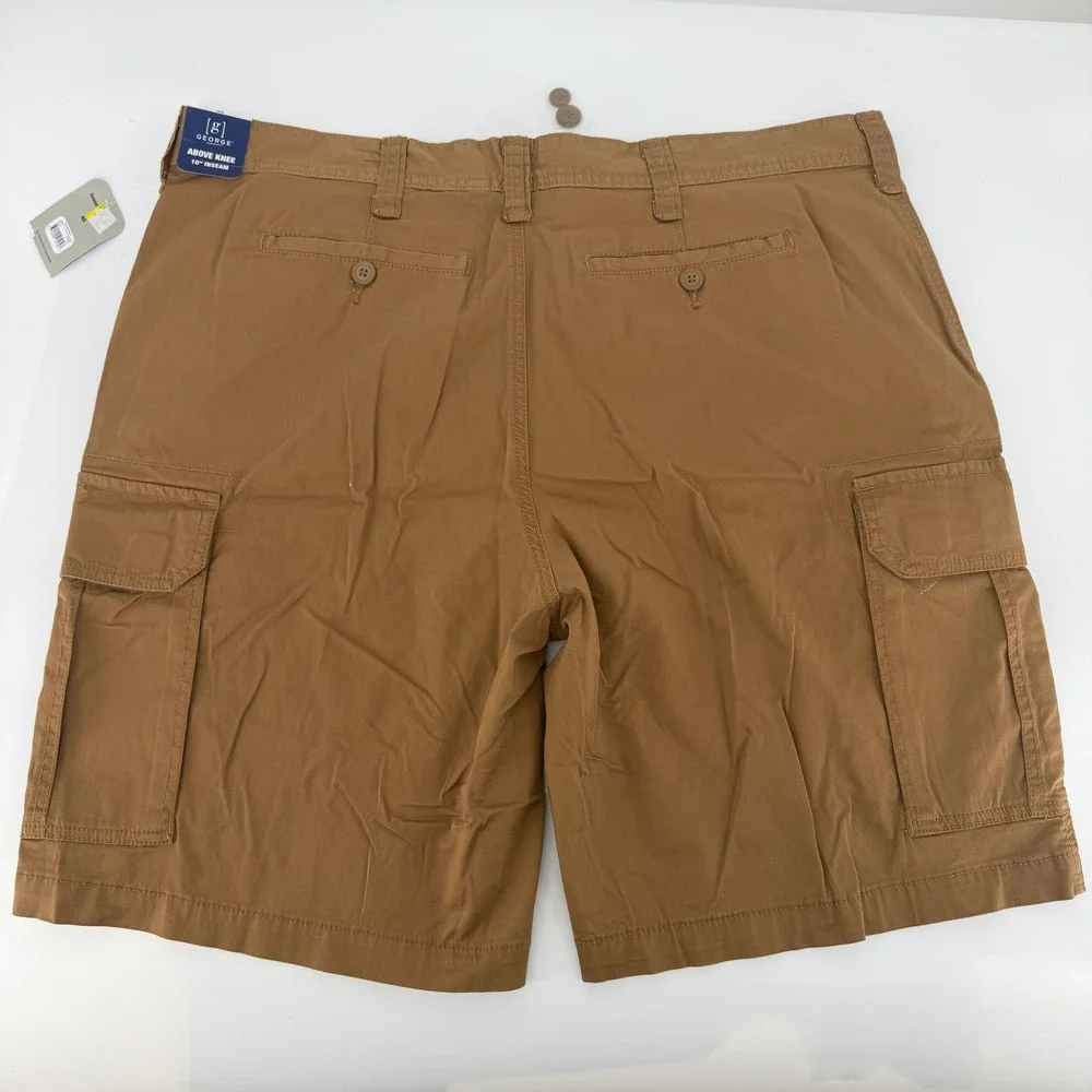 George Cargo Shorts Mens 40 Brown Stretch Above Knee Utility Gorpcore Comfort